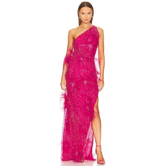 MadebyILA Julia 100% Silk Ostrich Feather Burlesque Party Formal Prom Goddess XS - Picture 2 of 15